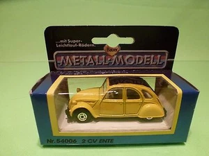 BAUER 54006 CITROEN 2CV  ENTE DUCK EEND -YELLOW 1:50?- GOOD IN BOX - 539 - Picture 1 of 3