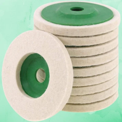 4 inch Metal Glass Polishing Buffing Wheel Wool Felt Polishing Disc Pad 10pcs - Image 1 of 4