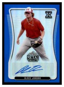 2021 Leaf Metal Draft Blue Blaze Jordan Red Sox Rookie Auto #21/35 - Picture 1 of 2