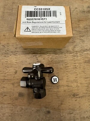 Kingston Brass CC33105X Vintage Angle Stop, Oil Rubbed Bronze *READ* - Image 1 of 4