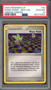 2005 Pokemon EX Unseen Forces Warp Point Reverse Holo #93 PSA 10 Gem Mint - Picture 1 of 3