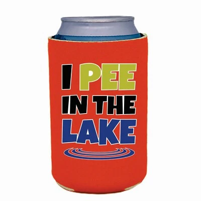 COOLIE JUNCTION I Pee In The Lake Neoprene Collapsible Can Coolie; Neoprene