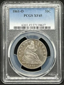 1861-O 50C PCGS XF45 - Imagen 1 de 2