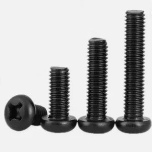 304 Stainless Steel Black Cross Pan Head Screw Round Head Bolt M2-M8 - Picture 1 of 103
