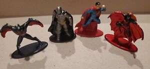 Jada DC Comics Nano Metalfigs Metal Mini Figures BATMAN & SUPERMAN Lot Of 4