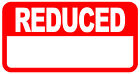 Reduced Labels Red Sticky Self Adhesive Stickers With Space For Writing Price