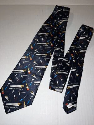 BUILD ON THE ROCK - Corbata para herramientas - Prendas para el cuello Kerusso - 100% Poli 56" L x 4" W - Azul Foto 1 de 4