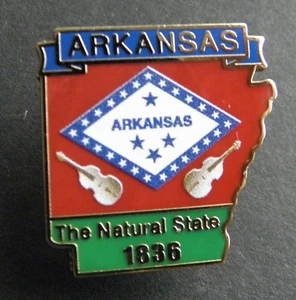 INSIGNIA PIN SOLAPA MAPA ESTADO ARKANSAS 1 PULGADA - Imagen 1 de 1