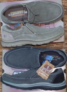 SKECHERS USA EXPECTED-AVILLO MEN'S CANVAS VINTAGE WASHED MEMORY FOAM NEW W/BOX - Picture 1 of 11