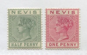 Nevis 1883 1/2d and 1d mint o.g. hinged - Picture 1 of 1