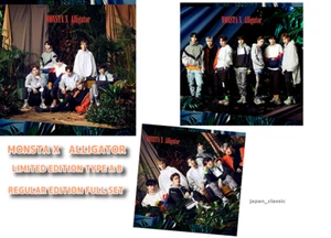 MONSTA X ALLIGATOR LIMITED EDITION CD TYPE A B REGULAR SET JAPAN Tracking 6/12 - Picture 1 of 4