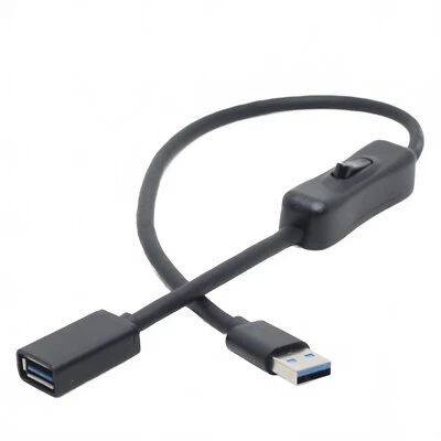 USB 3.0 Extension Cable Male to Female with Switch, 50cm High-Speed - Image 1 of 4