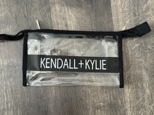 Kendall + Kylie Women Clear Black Clutch Handbag Pouch Cosmetic Purse Bag Case N - Picture 1 of 6