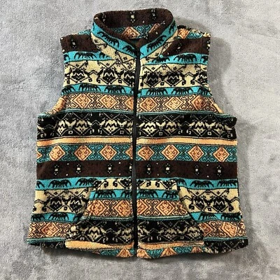 African Vest Embroidery Tribal Animal Cotton Small Medium BOHO Aztec - Image 1 of 4