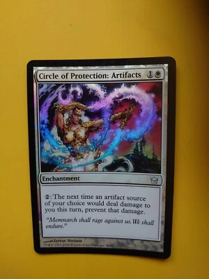 MTG Card.  Circle of Protection :Artifacts FOIL  Fifth Dawn enchantment - Image 1 of 3