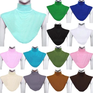 Muslim Women Fake Collar Hijab Islam Turtleneck Neck Cover Half Tops Detachabl r - Picture 1 of 13