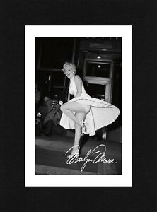 8X6 Mount MARILYN MONROE Autograph Signed PHOTO Gift Print Ready To Frame