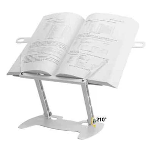 Metals Book Stand for Reading,Base with Non-Slip Pads Adjustable Textbook Reader - Foto 1 di 2