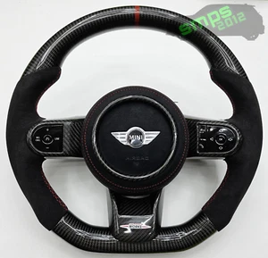 Gen 3 F55, F56, F57, F60 LCi2 Mini Carbon Fiber & Alcantara Steering Wheel - Picture 1 of 15