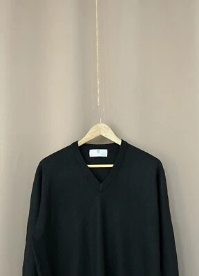 Suéter de Lana Ballantyne Mujer Jersey Cuello en V Negro Suéter Talla 50 Foto 1 de 4