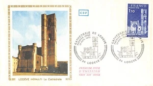Briefumschlag FDC FRANKREICH CATHEDRALE DE LODEVE 1976 LODEVE n1 - Bild 1 von 1