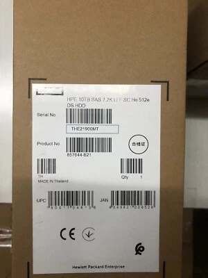 NEW HPE 857644-B21 857965-001 3.5" 10TB SAS 12G 7.2K GEN9 GEN10 HDD Hard Drive - Image 1 of 4