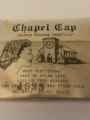Gorra de oración capilla vintage blanca Foto 1 de 4