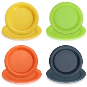 Large Plastic Plates 8 Pieces Dinner Plates 10 Inch Unbreakable And Reusable For - Picture 1 of 8