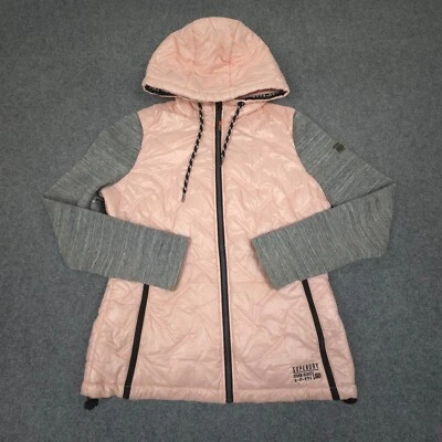 Superdry Jacket Women 10 Pink storm winter puffer long sleeve hooded Size 10 - Image 1 of 4