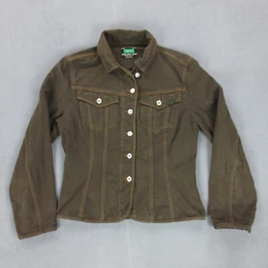 Western Jeansjacke Made Italy Vintage 90s Chevignon L Braun Cowboy - Bild 1 von 14