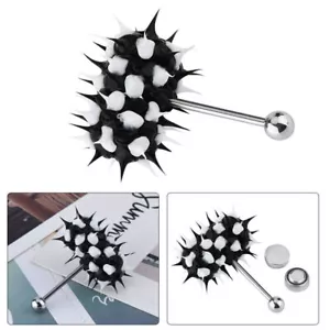 Vibrating Tongue Ring Studs Barbell Stainless Steel Body Piercing Jewelry New - Picture 1 of 4