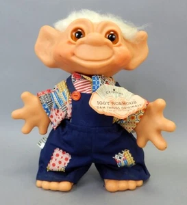 Vintage 1964 11" Dam Things bambola troll originale Iggy Normous patchwork Royalty - Foto 1 di 7