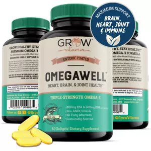Grow Vitamin OmegaVita knows as OmegaWell Previously, Omega-3 Fish Oil - Picture 1 of 8