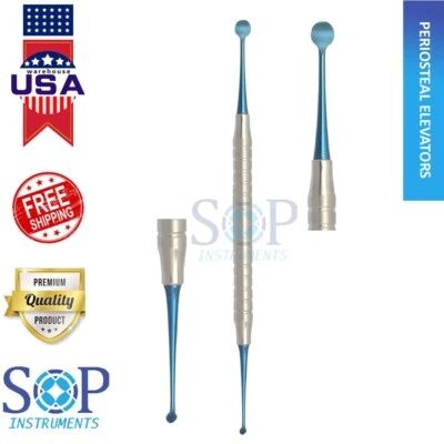 Dental Bone Curette Molt 2/4 Periosteal Elevators BLUE by SOP Instruments