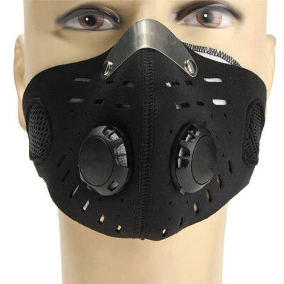 Black Face Mask Safety Reuseable Washable Anti Air Pollution Breathing Mask - Image 1 of 4