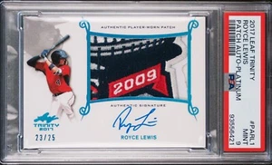 2017 Leaf Trinity Royce Lewis Patch Auto Platinum #23/25 Trikotnummer PSA 9 - Bild 1 von 2