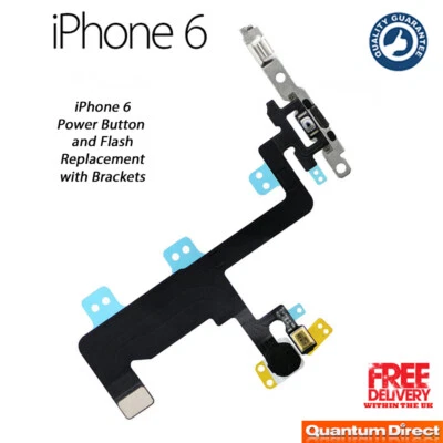 iPhone 6 On Off Power Lock Button Double LED Flash Replacement with Brackets - Image 1 of 3
