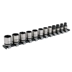 Sealey Steckschlüsselsatz 12-teilig 3/8 Zoll Vierkant Lock-On™ 6pt metrisch - schwarze Serie - AK2741B - Bild 1 von 1