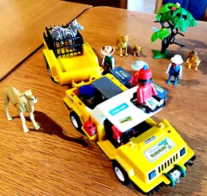Playmobil Safari Ngorongoro Jeep mit Anhänger beide 1980 + viel Zubehör u. Tiere - Bild 1 von 11