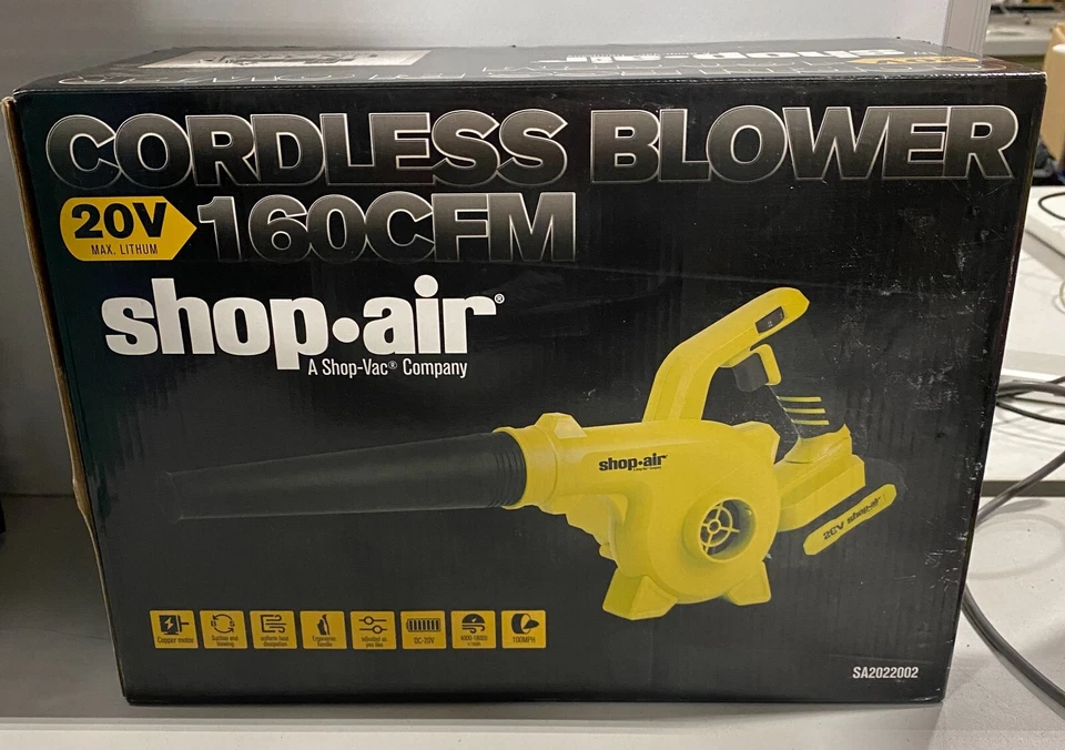 Soplador inalámbrico shop-air 20V 160CFM Foto 1 de 1