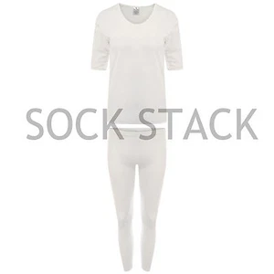 Ladies Thermal Underwear, White Warm Winter Thermal Baselayers, Size 8-24 - Picture 1 of 3