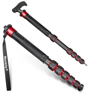 Manbily Camera Monopod, C-666L 32mm Tube Carbon Fiber Monopod with Walking Stick - Image 1 of 4