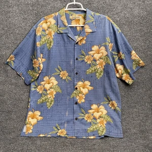 Tommy Bahama Hawaiihemd Herren Gr. L Knopfleiste blau geblümt " - Bild 1 von 16