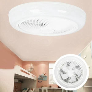 Ceiling Fan With LED Light Modern Enclosed Ceiling Fan Light With Remote⊹ - Picture 1 of 12