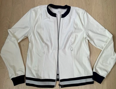 Chaqueta Tenis Mujer BLANCA Cremallera Completa COLA - Talla Mediana Foto 1 de 3