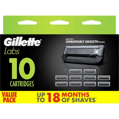 Genuine Gillette Labs Value Pack 10 Shaving Blades Cartridges - image 1 of 3