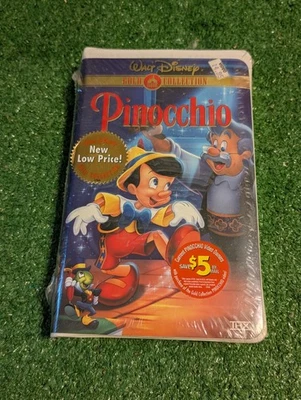 Pinocchio VHS Sealed 60th Anniversary Edition Disney Gold Collection THX - Image 1 of 4