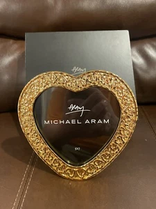 MICHAEL ARAM HEART GOLD 5" PHOTO FRAME 132272 .NEW OPEN BOX. - Picture 1 of 8