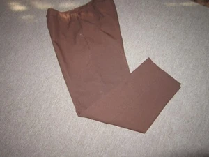 Bend Over Pants Women's Size 14 Petite Pull On Elastic Waist Brown - Picture 1 of 3