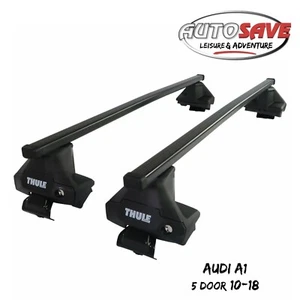 Thule Steel SquareBar Evo Roof Bars Set to fit Audi A1 5 Door 10-18 Lockable - Picture 1 of 1